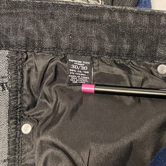 Rue 21 Prem Midrise Distress Two Color Screen Print Graffiti Skinny Denim Jeans - Picture 13 of 14